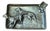 Art Noveau Cast Brass Ashtray with Hunting Dogs from Leon Chandon For Sale