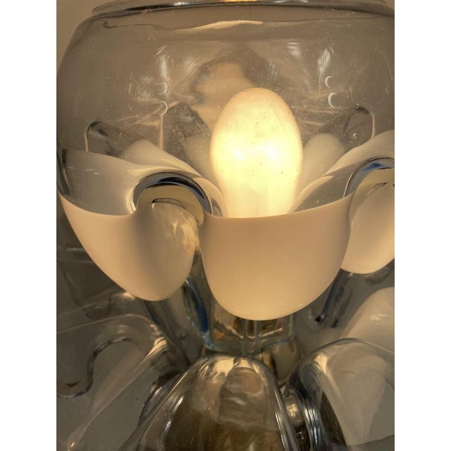 Table Lamp in Murano and Chromed Steel in the style of Toni Zuccheri for Mazzega, Italy, 1960s For Sale - Image 12 of 18