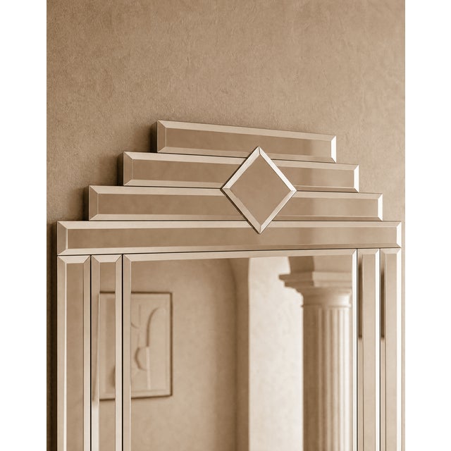 Large Vintage Art Deco Mirror, 1970s, in Very Good conditions. Designed 1970 to 1979