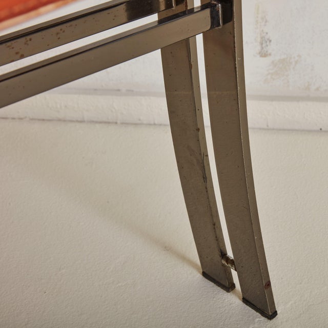 Metal Burnt Orange Leather + Chrome Frame Chairs, Italy 1970s - A Pair For Sale - Image 7 of 11