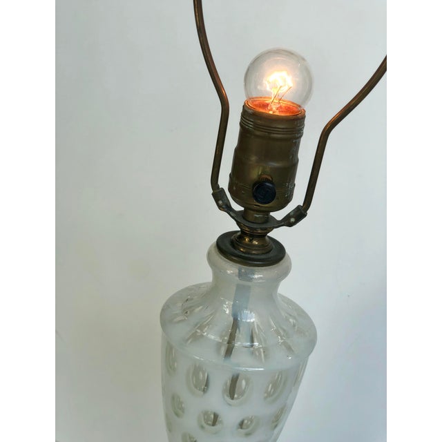 White Artisan Glass Table Lamp Circa 1920 S Chairish
