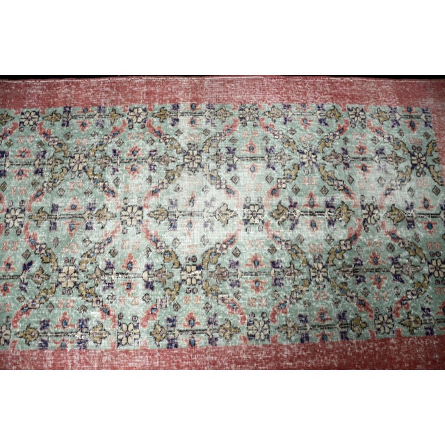 Persimmon Vintage Turkish Anatolian Faded Area Rug For Sale - Image 8 of 11