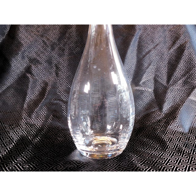 Contemporary 1970s Crystal Decanter With Stopper For Sale - Image 3 of 3