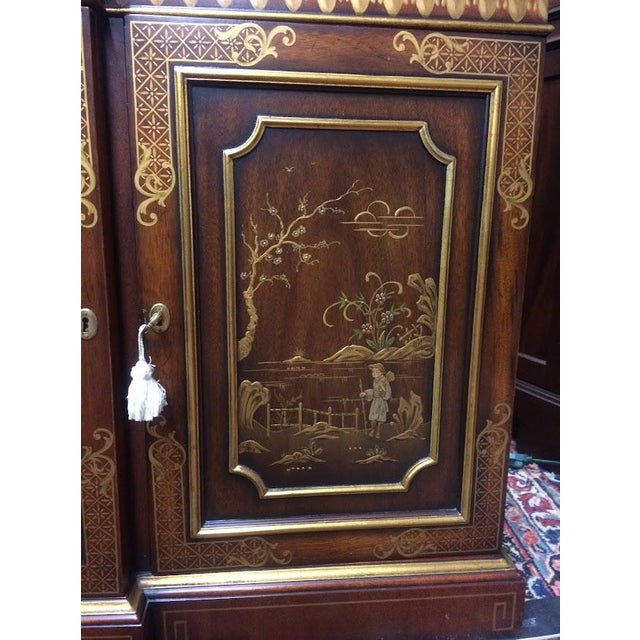 Item: Vintage China Cabinet by Kindel Furniture (two piece). Age & Condition: Circa 1990. Good, with minor signs of age....