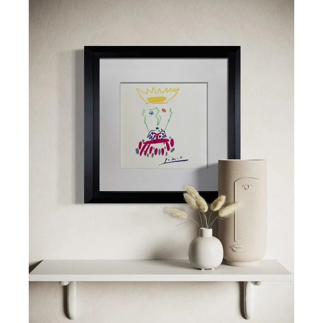 Pablo Picasso Limited Edition Lithograph, 1962. Title: Los Cuatro Reyes del sur #4 (four kings of the south). Plate size:...