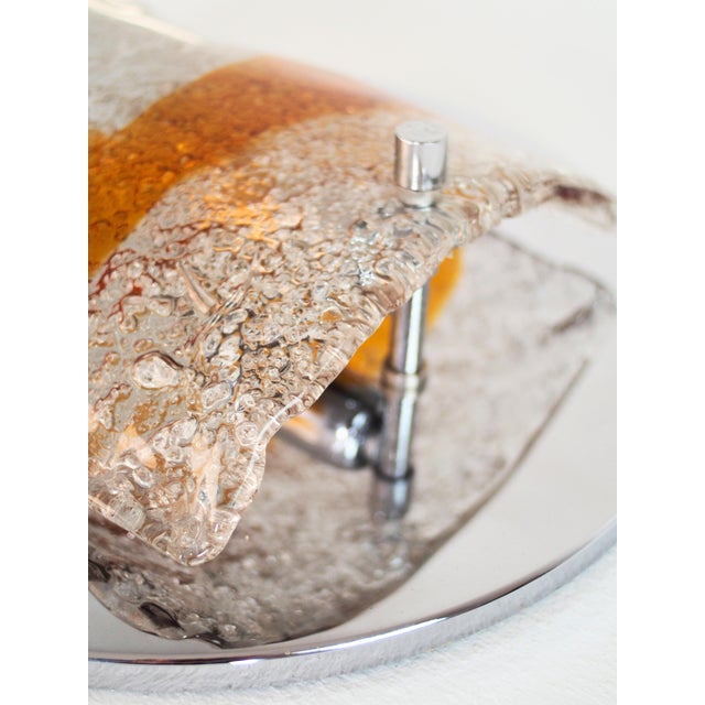 Metal Murano Wall Lamps from A.V. Mazzega, Italy, 1970s, Set of 2 For Sale - Image 7 of 9