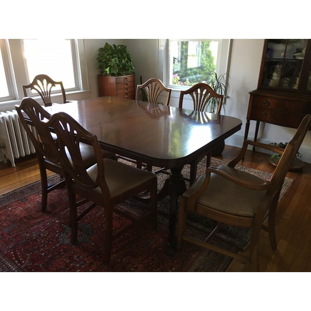 Drexel Solid Mahogany "Shield Back" Dining Chairs Set of 6 Chairish