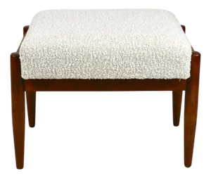 Cream Bouclé Ottoman by Edmund Homa, 1970s