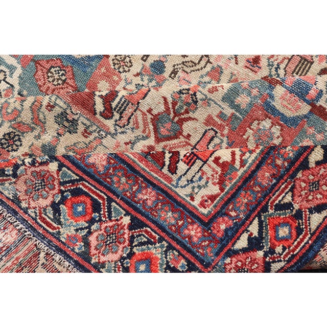 Antique Persian Malayer Long Gallery Rug With Soft Ivory, Rich Red 5'3" X 15'7" For Sale - Image 11 of 12
