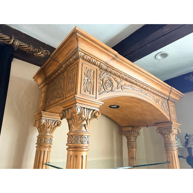 Neoclassical Now Reduced - Monumental Neoclassical Carved Walnut Étagère For Sale - Image 3 of 7