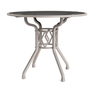 Brown Jordan Venetian 36" Round Dining Table, Dove frame For Sale