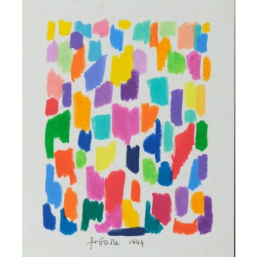 Françoise Galle, Abstract Mosaic, 1940, Pastel on Paper For Sale - Image 9 of 9