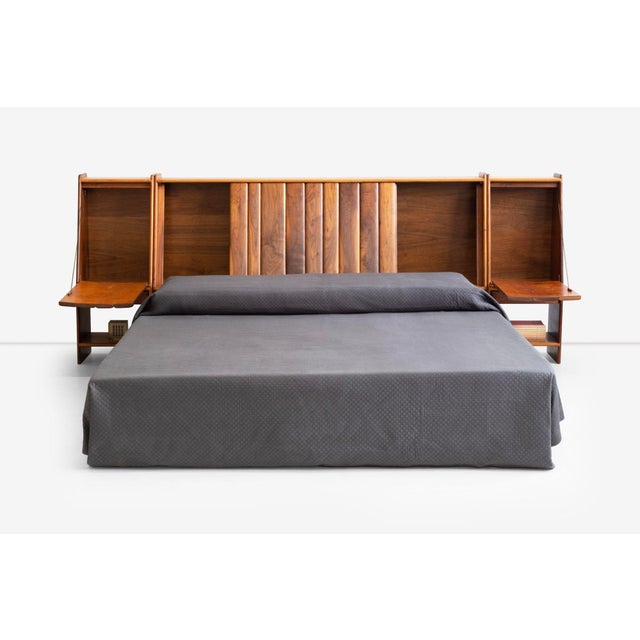 Wood Arthur Carpenter Espenet King-Sized Oiled Walnut Headboard 1972 For Sale - Image 7 of 12
