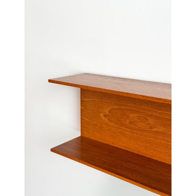 Floating U-Shaped Wall Shelf in Teak by Walter Wirz for Wilhelm Renz, 1960s For Sale - Image 10 of 15