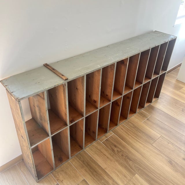 Large Antique Workshop Cabinet with Patinated Wooden Compartments, 1960s For Sale - Image 10 of 18