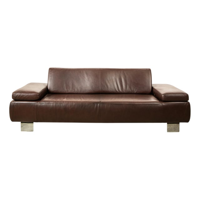 Taboo 3-Seater Sofa in Brown Leather from Willi Schillig For Sale