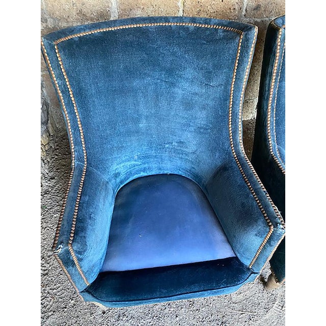 Set of Art Deco Italian Chairs in Walnut, 1920s For Sale - Image 3 of 5