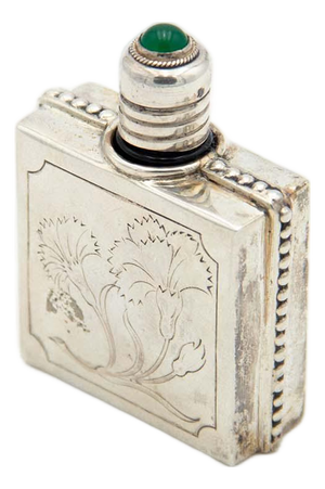 Silver Perfume Bottle with Floral Motifs