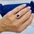 Silver Vintage 18k White Gold Gia 3.93ctw Burma Ruby Halo Diamond Floral Cocktail Ring, Size 6.5 For Sale - Image 8 of 8