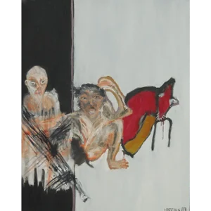 Large Modern Art Expressionist Oil Painting by Michael Hafftka