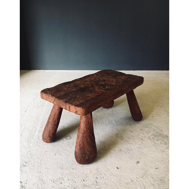 Brutalist Handcafted Carved Oak Coffee Table, Belgium, 1960s For Sale - Image 9 of 18