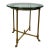 Vintage Neoclassical Brass and Beveled Glass Gueridon Side Table For Sale
