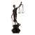 Bronze Lady Justice Sculpture – Blindfolded Justitia With Scales & Sword, 29” Tall For Sale