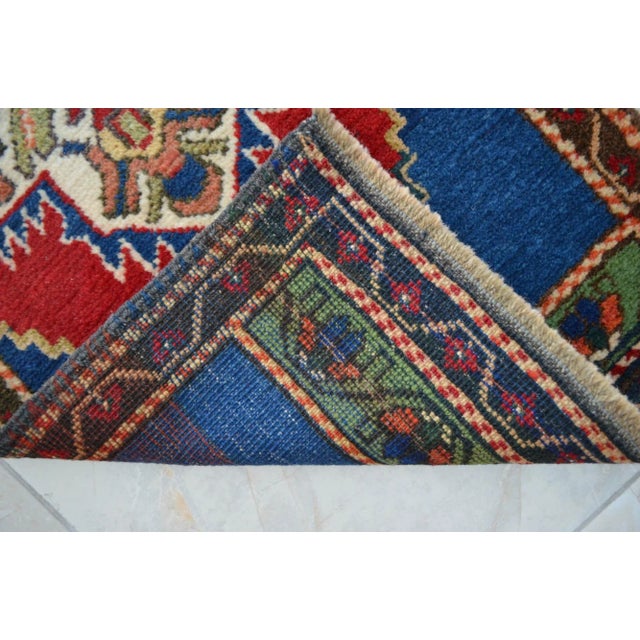 Vintage Turkish Small Rug Hand Knotted Mat - 1'8" X 3'7" For Sale - Image 9 of 10