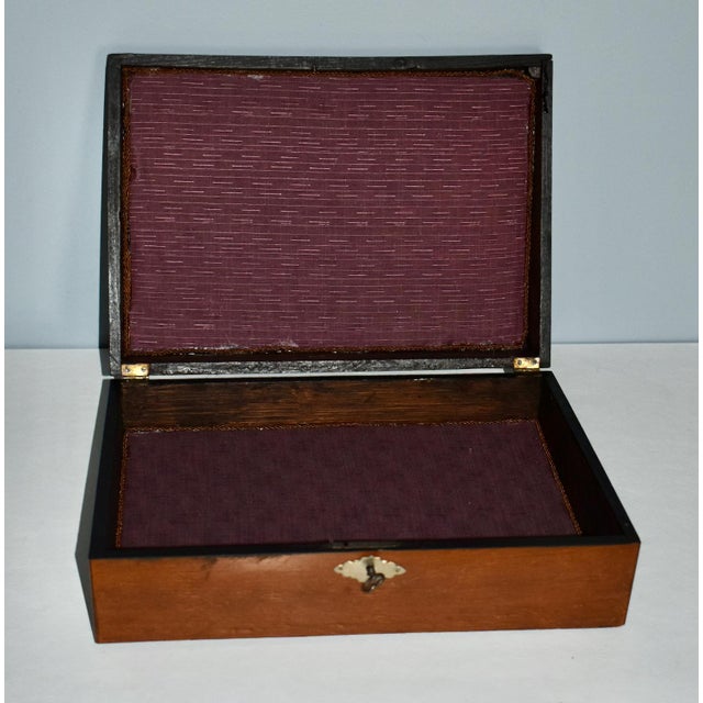 Vintage Decorative Lined Wooden Box For Sale - Image 12 of 13