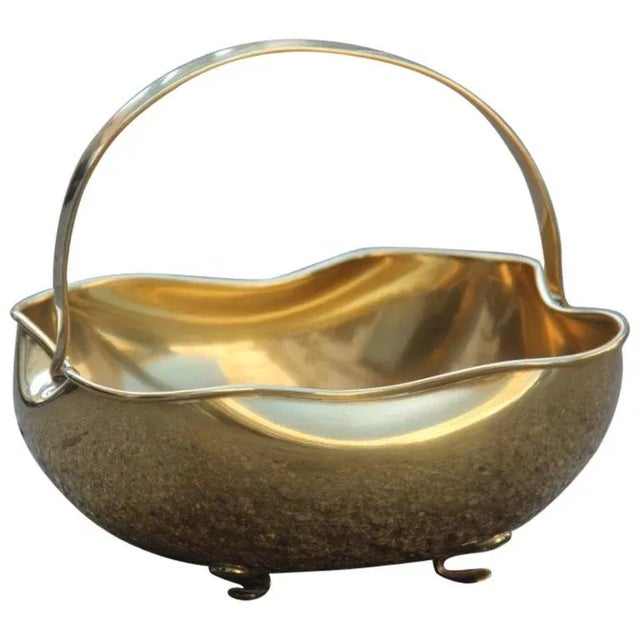 Vintage Italian Brass Bowl, 1950s For Sale - Image 4 of 5