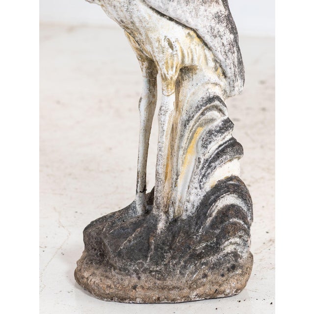French Reconstituted Heron or Crane Sculpture, French 1950s–60s For Sale - Image 3 of 11