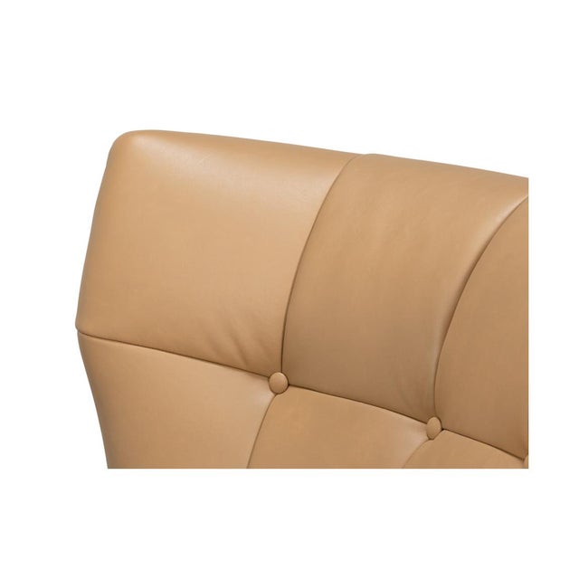 Mid-Century Modern Tan Leather Armchair For Sale - Image 11 of 12