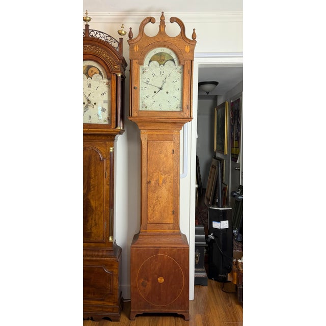 This listing is for an early American tall case clock by Charles Cooper of Lebanon, Pennsylvania, circa 1800. Cooper was...