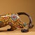 Yellow Gilt Bronze Cloisonné Enamel Leopard Figure in Stalking Pose For Sale - Image 8 of 10