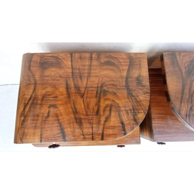 Jindrich Halabala Art Deco Bedside Tables by Jindrich Halabala, 1940s, Set of 2 For Sale - Image 4 of 18