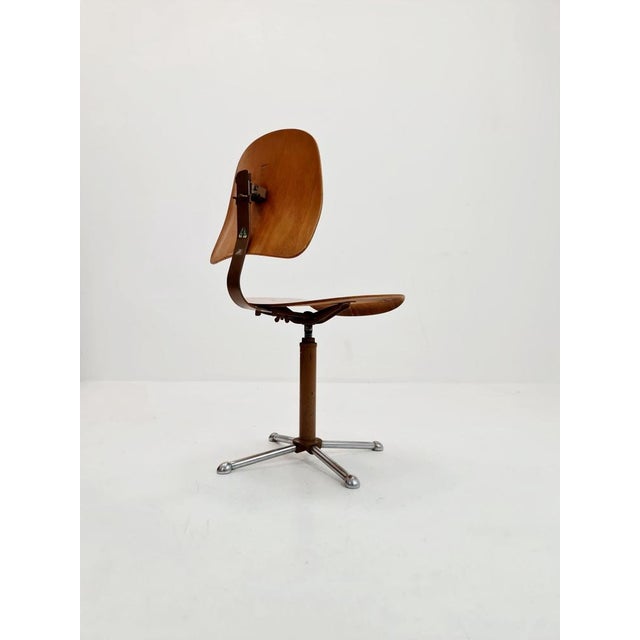 Bauhaus Office Chair in Wood by Drabert, 1960s For Sale - Image 10 of 11