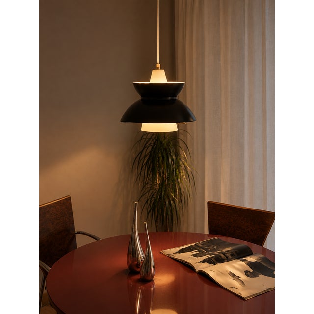 Metal Doo-Wop Pendant Lamp attributed to Jørn Utzon for Louis Poulsen, 1960s For Sale - Image 7 of 11