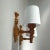 1970s Pine and Fabric Wall Lights, Sweden, 1960s, Set of 2 For Sale - Image 5 of 12