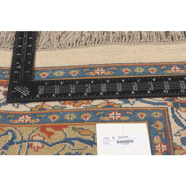 Late 20th Century Vintage Indian Tabriz Rug - 09'00 X 12'00 For Sale In Dallas - Image 6 of 9