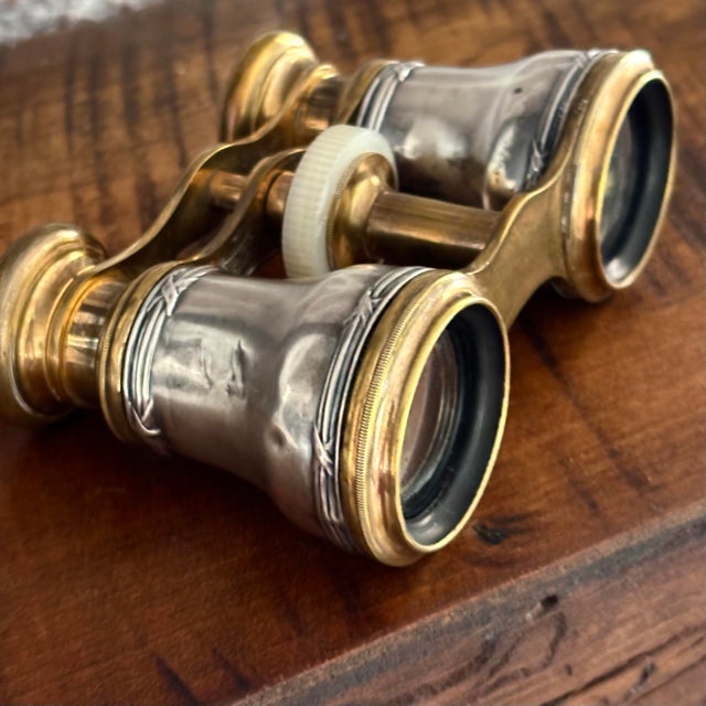 Antique 1890s German .800 Solid Silver & Mother-of-Pearl Opera Glasses For Sale In Columbus - Image 6 of 11