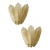 Luxury Venetian Set of Two Wall Sconces in Amber "Graniglia" Leaves Murano Glass For Sale