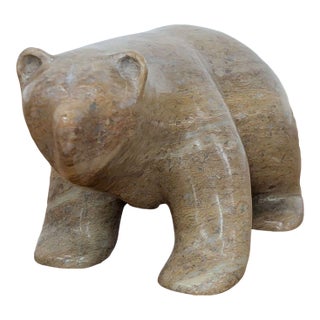 Jack Langlois Walking Bear Soapstone Figurine For Sale