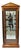 Late 20th Century Ethan Allen Medallion Collection Cherry Wood Glass Curio Cabinet W Black Columns For Sale