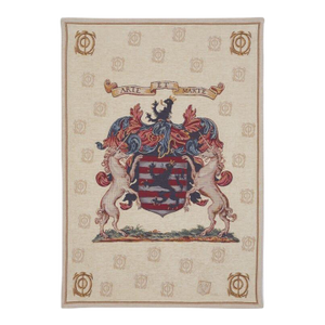 Arte Et Marte Coat of Arms Loom Woven Tapestry - 102 X 72 Cm (3'4" X 2'4") - Requires Rod Size 2