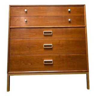 Drexel MCM Mid-Century Cherry “Sun Coast” Tall Dresser / Highboy Designed by Kipp & Stewart For Sale