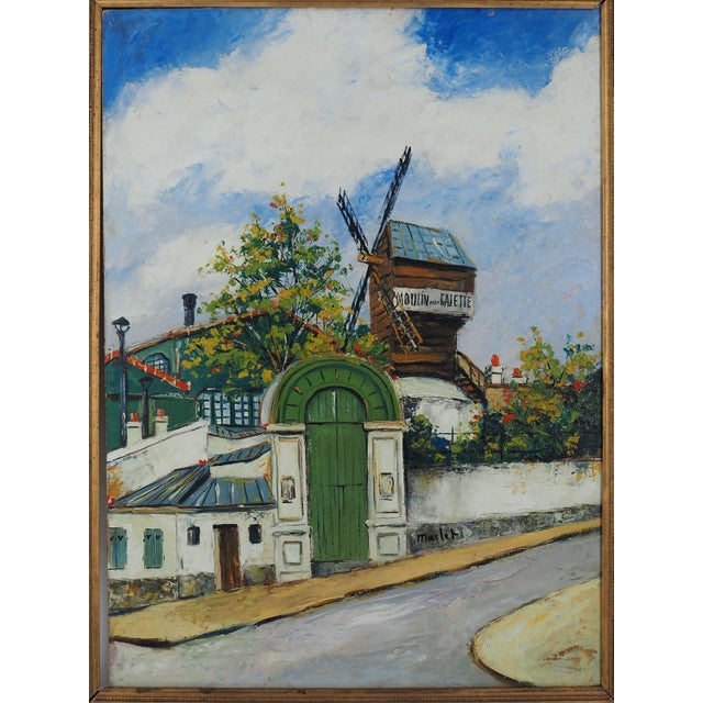 Elisée Maclet, Montmartre Moulin De La Galette, 1930, Oil on Panel For Sale - Image 15 of 15