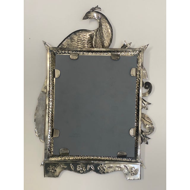 Mid 20th C. Sergio Bustamante Aluminum & Brass Peacock Mirrors a Pair For Sale - Image 10 of 12
