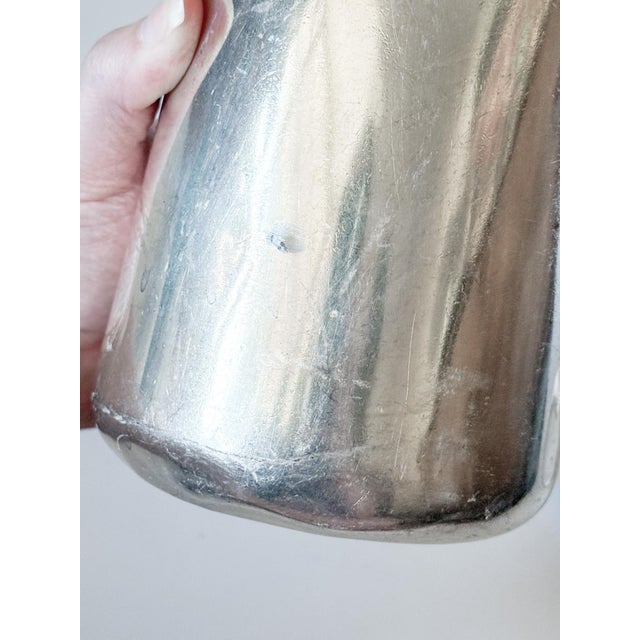 Metal Vintage Hotel Silver Serving Pitchers by d.w. Haber & Sons, New York, a Pair For Sale - Image 7 of 8