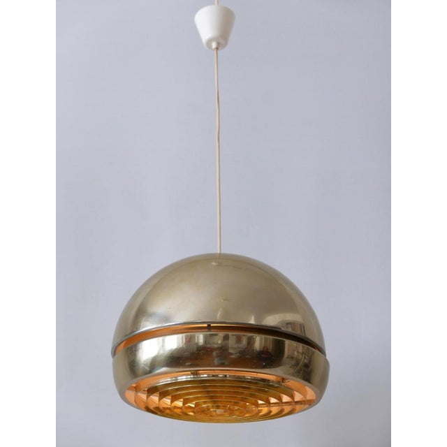 Gold Mid-Century Modern Aluminium Pendant Lamp or Hanging Light, Sweden, 1960s For Sale - Image 8 of 18
