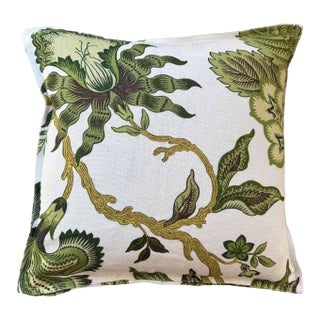 20 X 20 Schumacher Celerie Kemble Hot House Flowers Linen Pillow For Sale